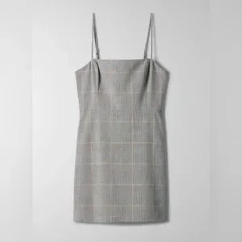 Aritzia Wilfred New Classic Plaid Check Mini Dress size 4